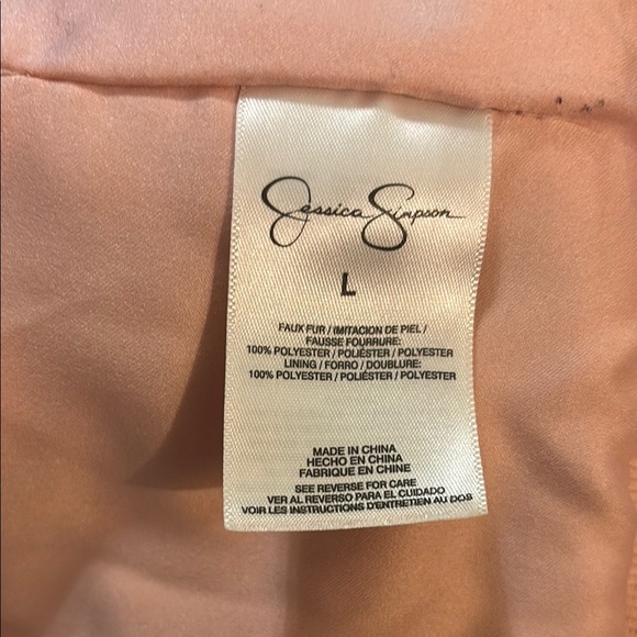 Jessica Simpson Pink Teddy Jacket Cozy Faux Fur - Picture 3 of 7